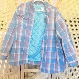 Turquoise and Purple Plaid Shaquet